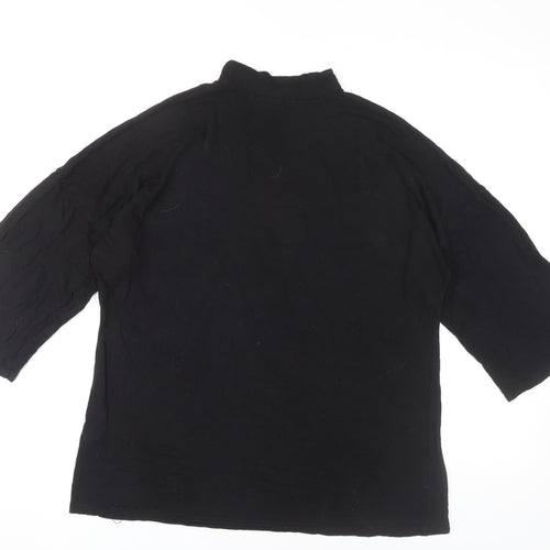 Boohoo Women's Black High Neck Top, Size 10