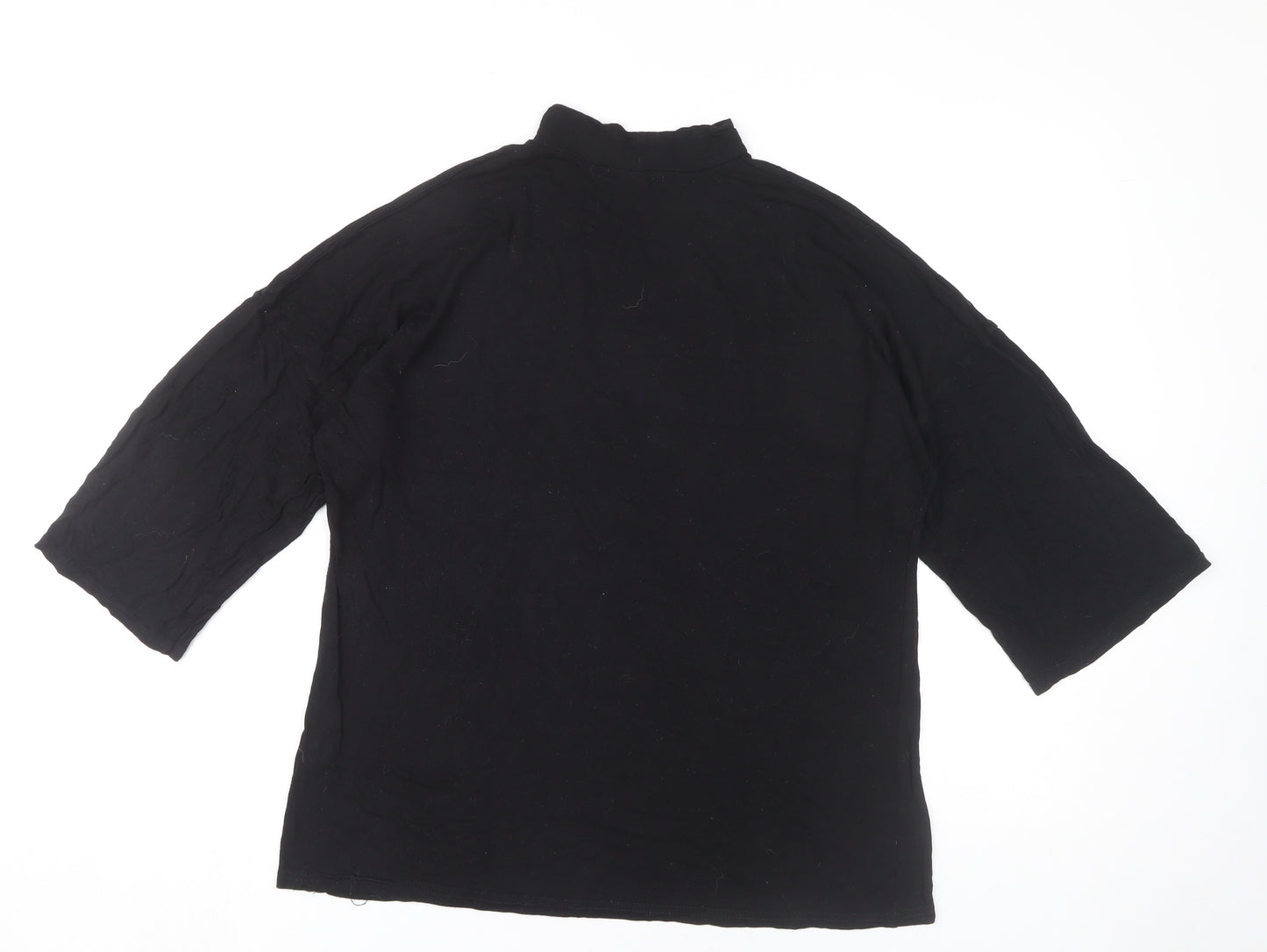 Boohoo Women's Black High Neck Top, Size 10