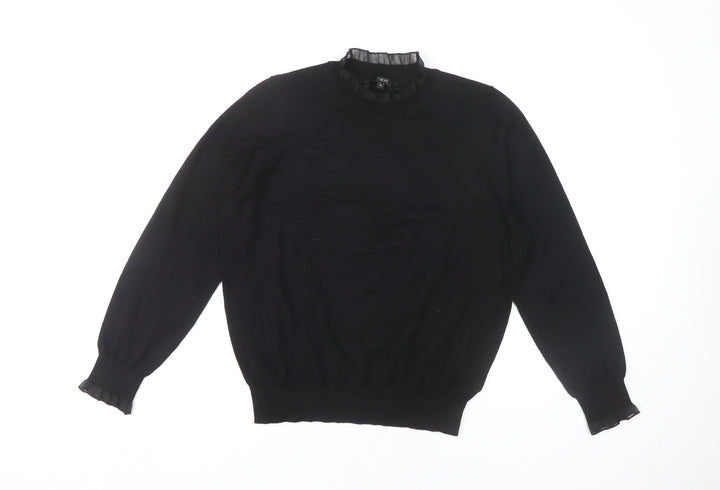 Next Women's Black Pullover Jumper, Size M, High Neck
