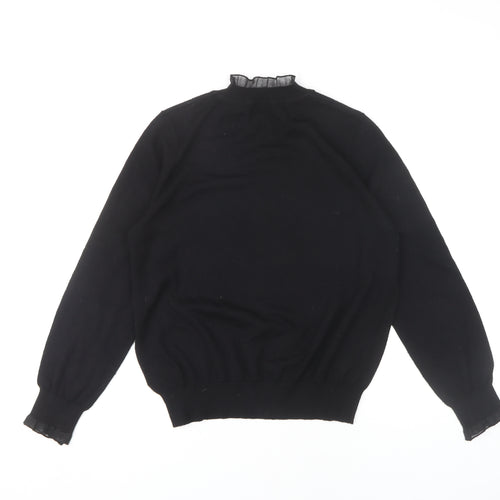 Next Women's Black Pullover Jumper, Size M, High Neck