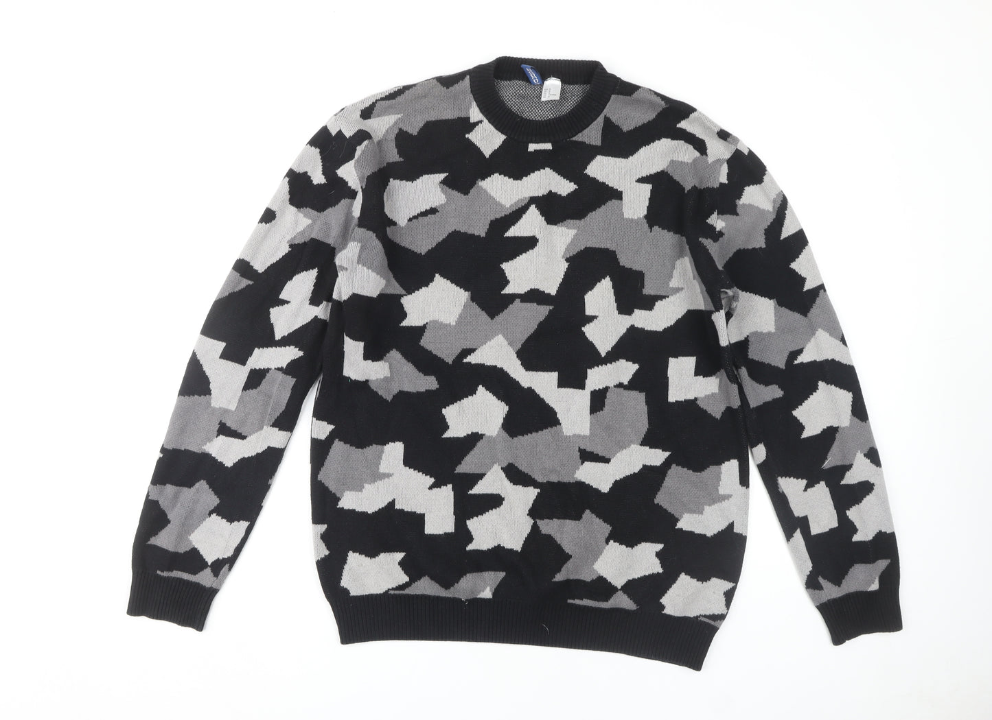 H&M Men's Multicoloured Camouflage Pullover