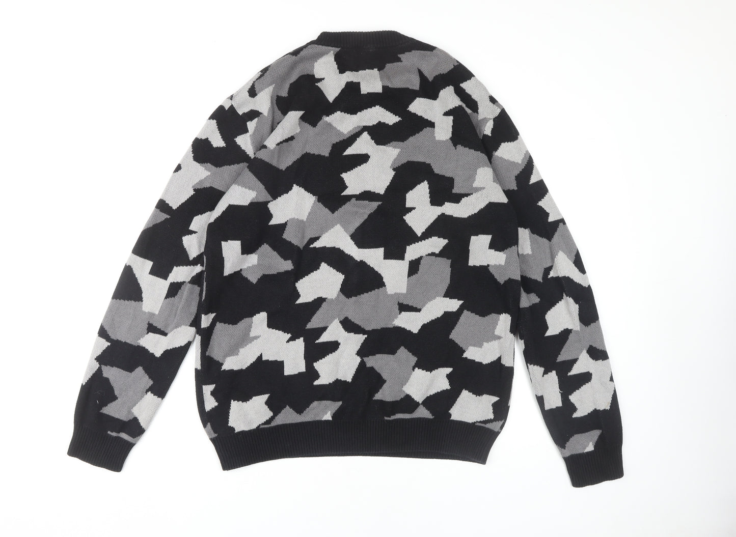 H&M Men's Multicoloured Camouflage Pullover