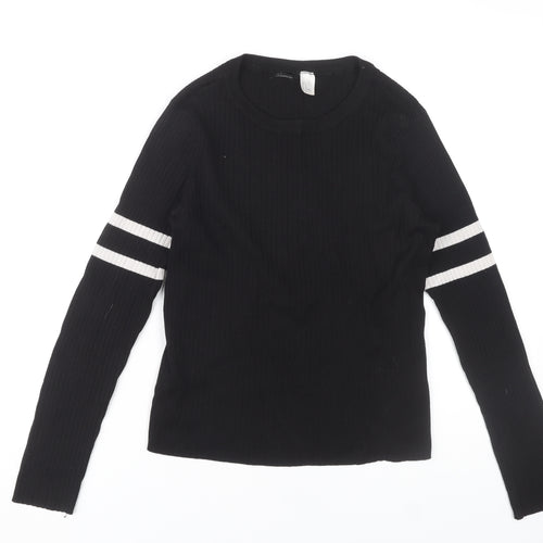 H&M Women’s Black Long Sleeve Knit T-Shirt M