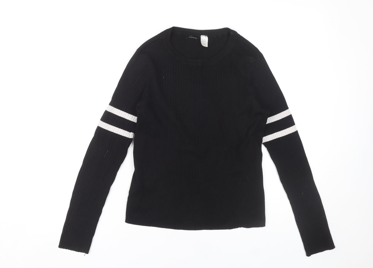 H&M Women’s Black Long Sleeve Knit T-Shirt M