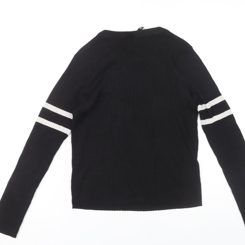 H&M Women’s Black Long Sleeve Knit T-Shirt M