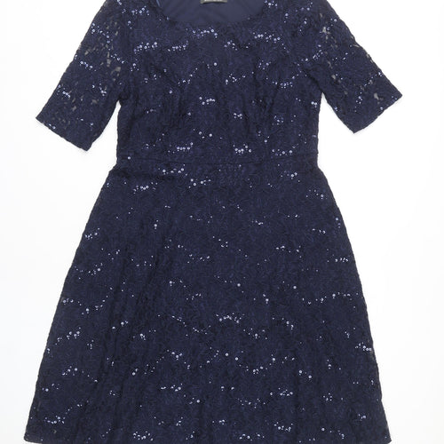 Bonmarché Women's Blue A-Line Dress Size 14