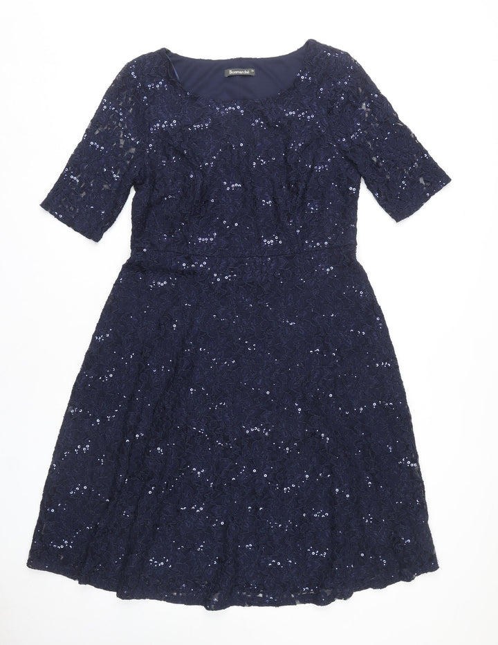 Bonmarché Women's Blue A-Line Dress Size 14