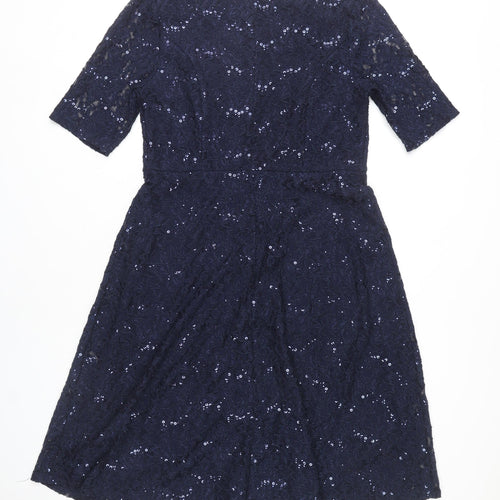 Bonmarché Women's Blue A-Line Dress Size 14