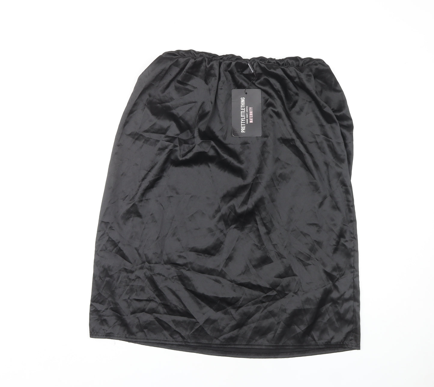 PrettyLittleThing Black Polyester Skirt Women UK 16
