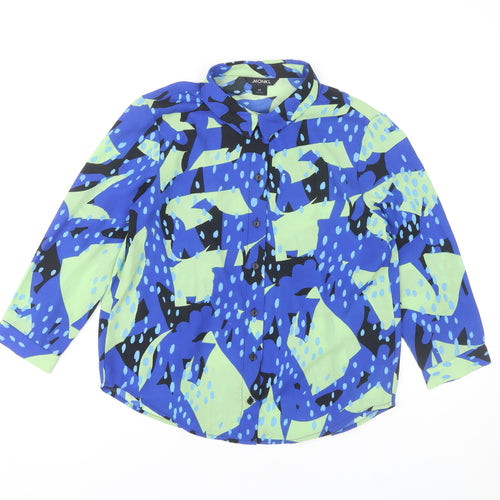 Monki Women's Geometric Button-Up Shirt XS