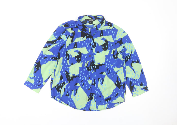 Monki Women's Geometric Button-Up Shirt XS