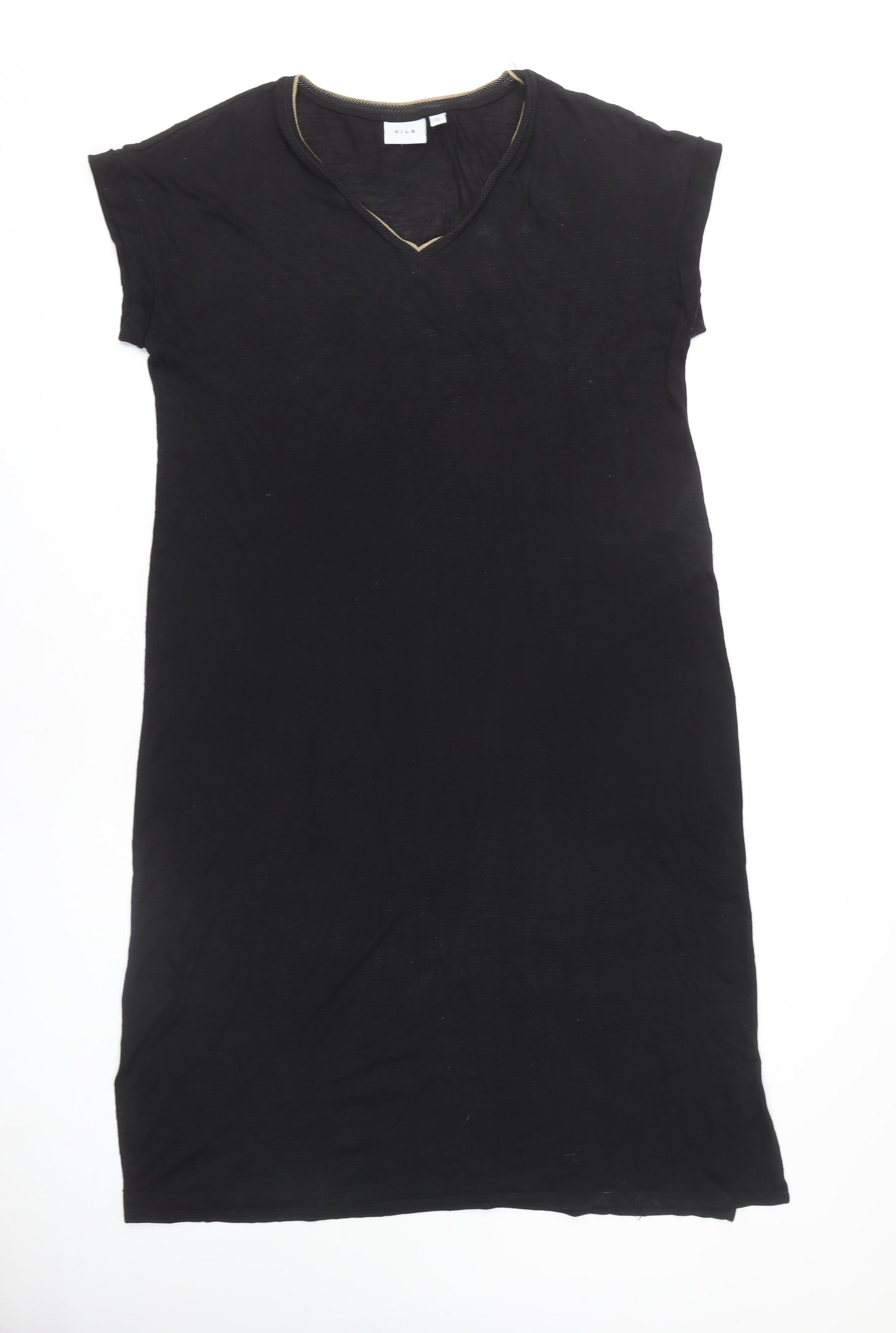 Vila Women's Black V-Neck Dress L