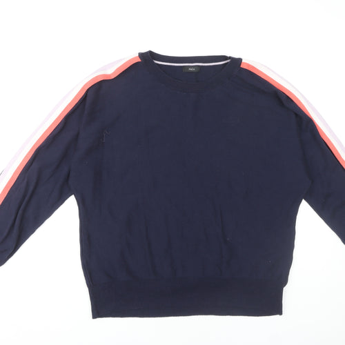 M&Co Women's Blue Crew Neck Jumper Size 14