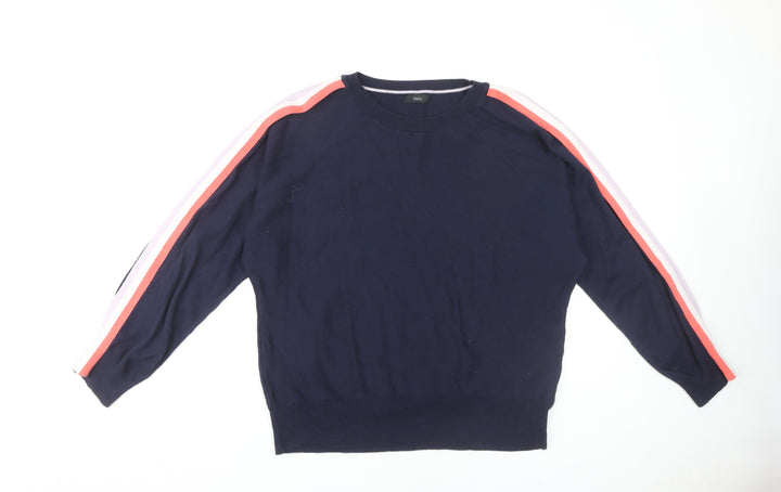M&Co Women's Blue Crew Neck Jumper Size 14