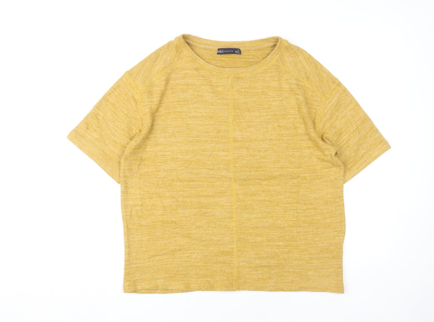 Marks and Spencer Women's Yellow T-Shirt Size 12