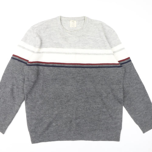 Marks and Spencer Men's Grey 2XL Pullover Jumper