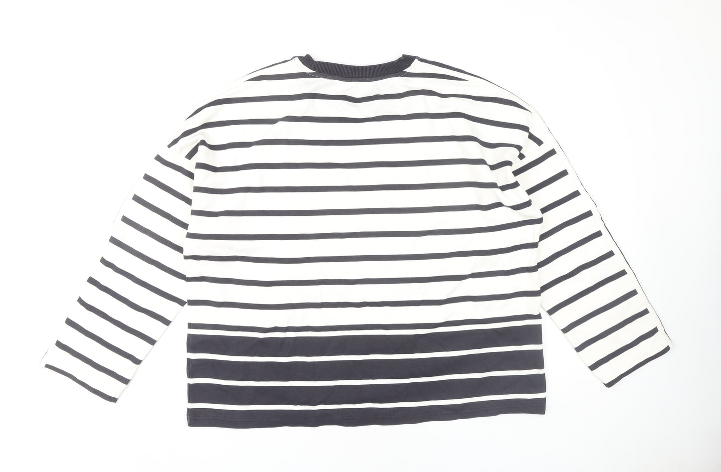 Next Women's White Striped Sweatshirt XL