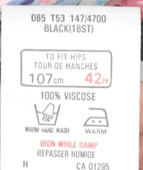 St Michael Women's Black Floral Pleated Skirt Size 18