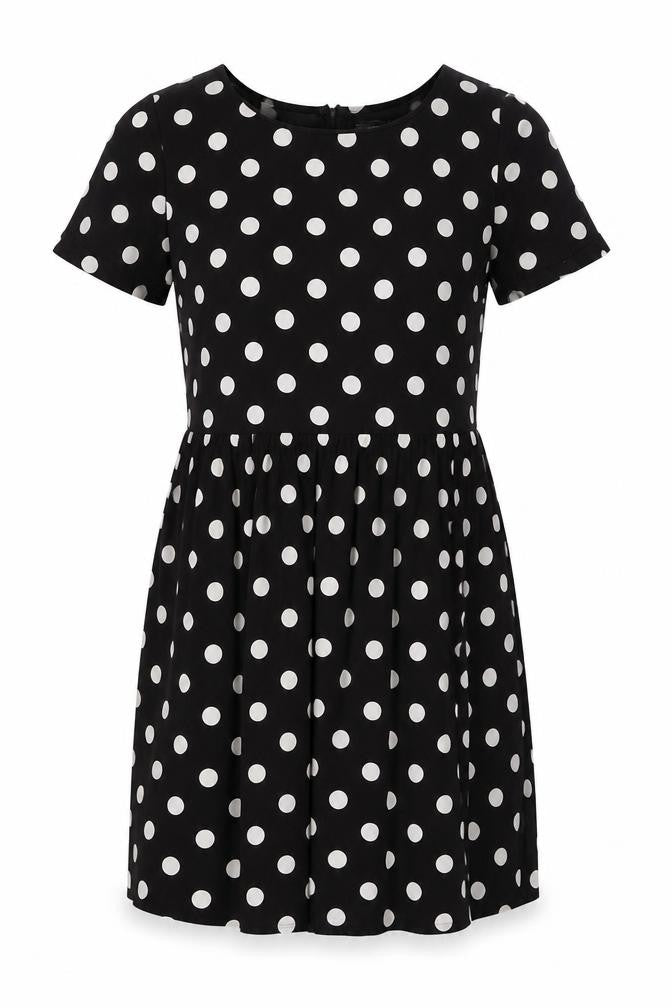 Topshop Women's Black Polka Dot Dress, Size 12, New