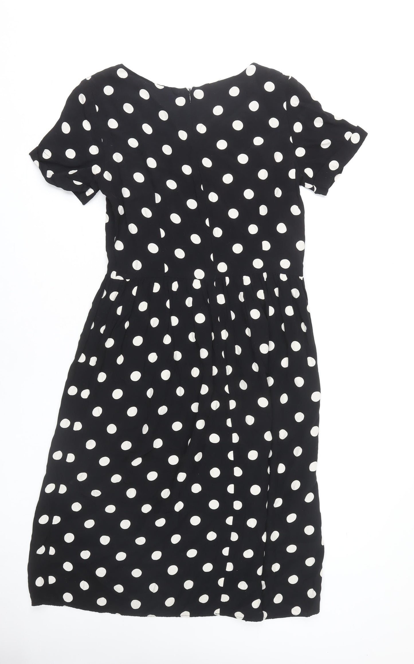 Topshop Women's Black Polka Dot Dress, Size 12, New