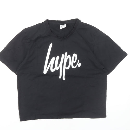 Hype Black Girls Logo T-Shirt 16 Years Basic Trendy Style