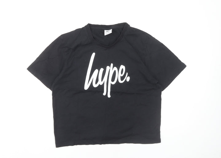 Hype Black Girls Logo T-Shirt 16 Years Basic Trendy Style