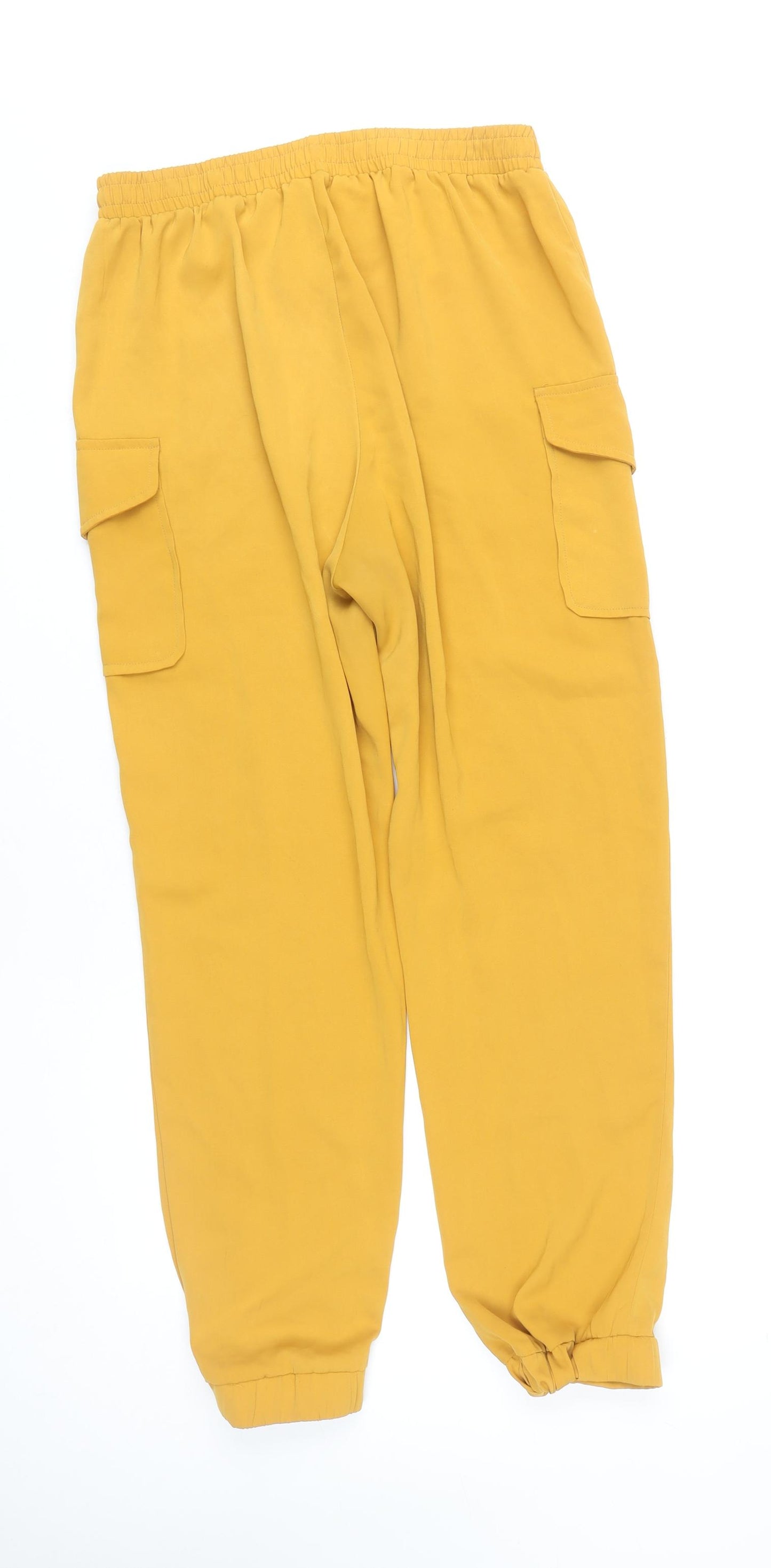 Missguided Women's Yellow Cargo Trousers Size 12
