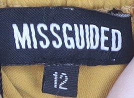 Missguided Women's Yellow Cargo Trousers Size 12