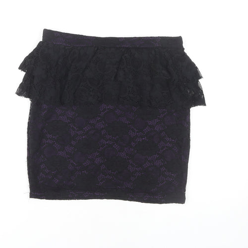 Black Lace Layered Party Skirt Size 10 - PrettyLittleThing