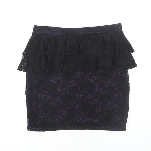 Black Lace Layered Party Skirt Size 10 - PrettyLittleThing