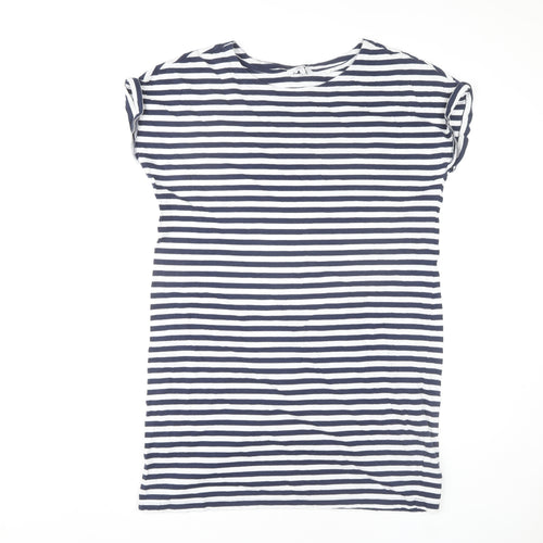 Next Women's Blue Striped T-Shirt Dress Size 14