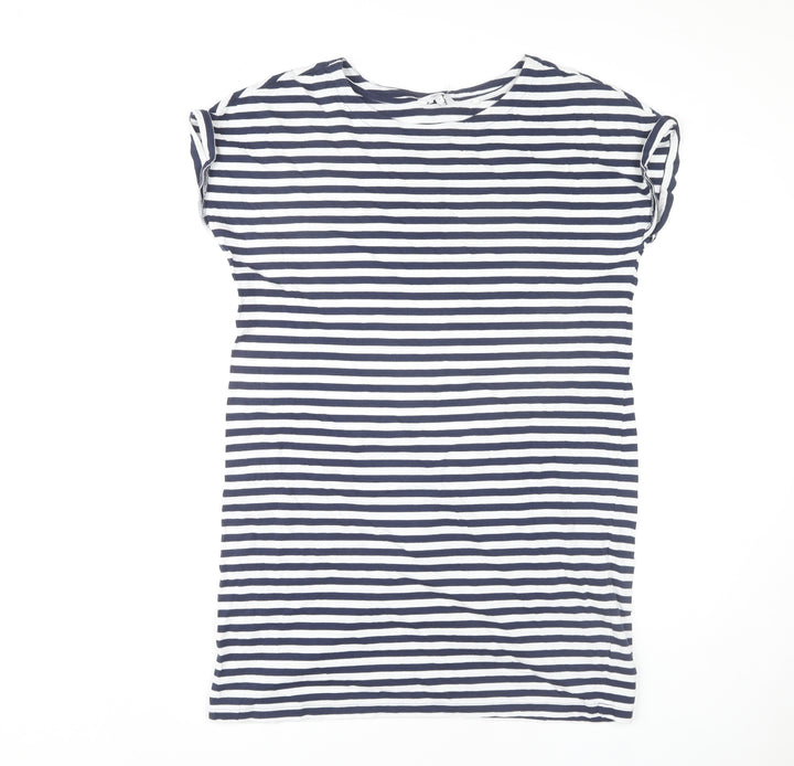 Next Women's Blue Striped T-Shirt Dress Size 14