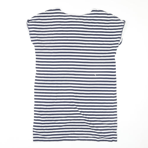 Next Women's Blue Striped T-Shirt Dress Size 14