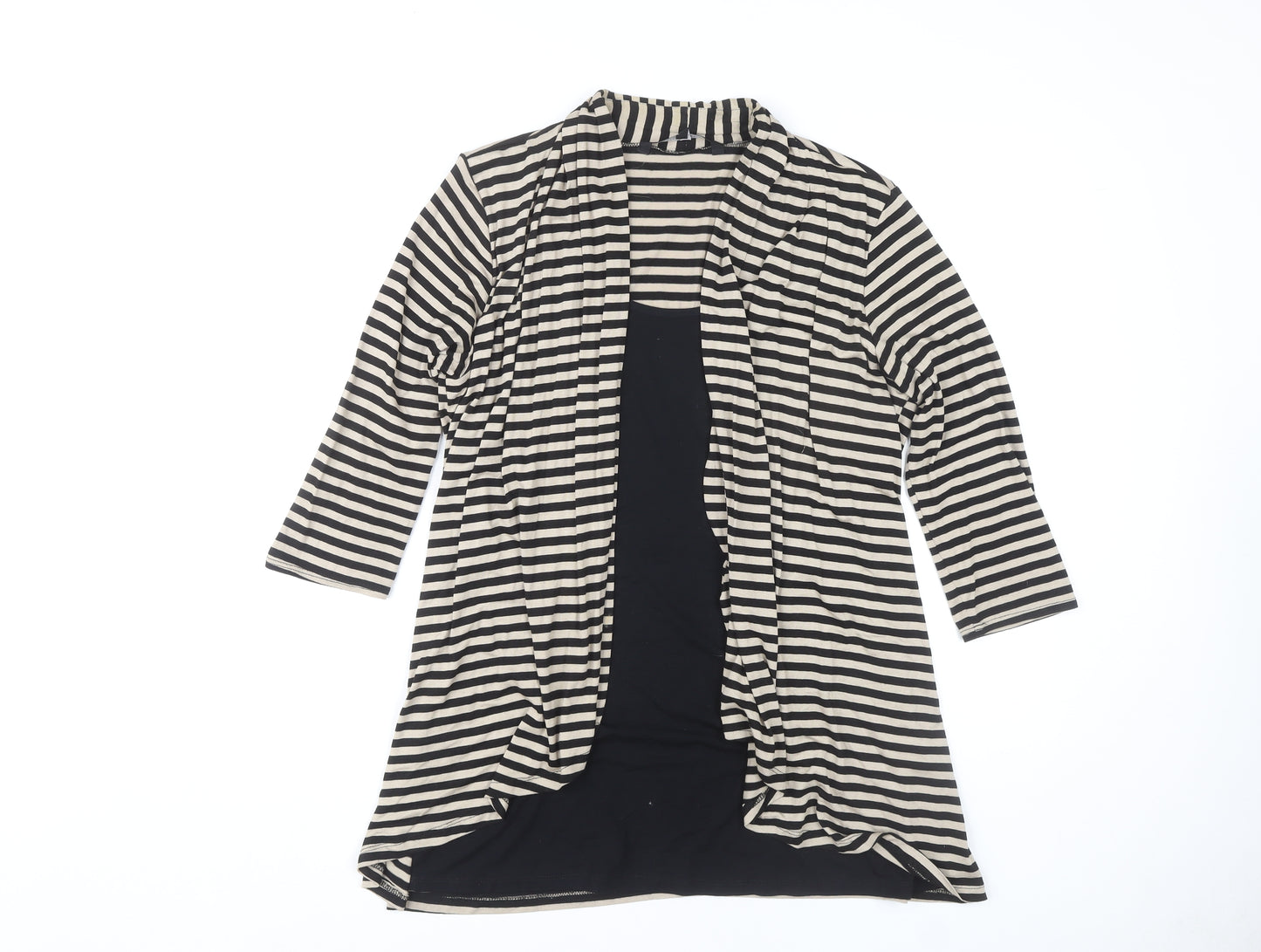 Debenhams Women's Black Striped Tunic Size 14