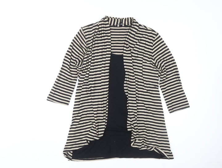 Debenhams Women's Black Striped Tunic Size 14