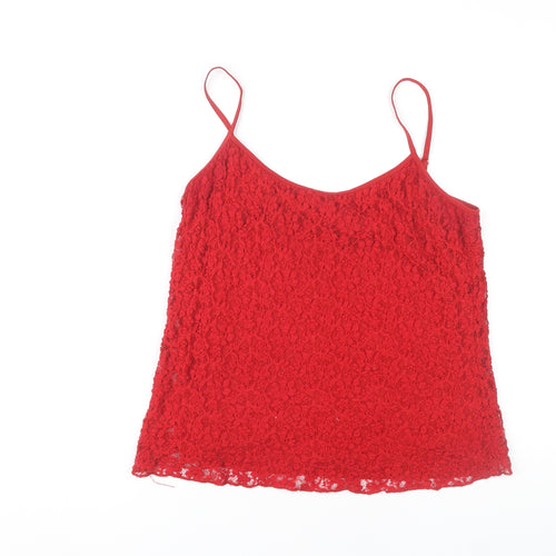 Per Una Women's Red Lace Tank Top Size 16 Camisole