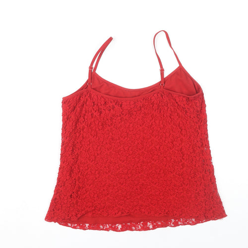 Per Una Women's Red Lace Tank Top Size 16 Camisole