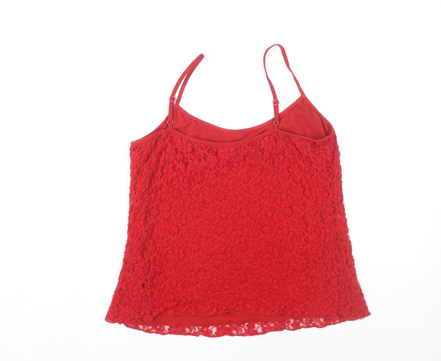 Per Una Women's Red Lace Tank Top Size 16 Camisole