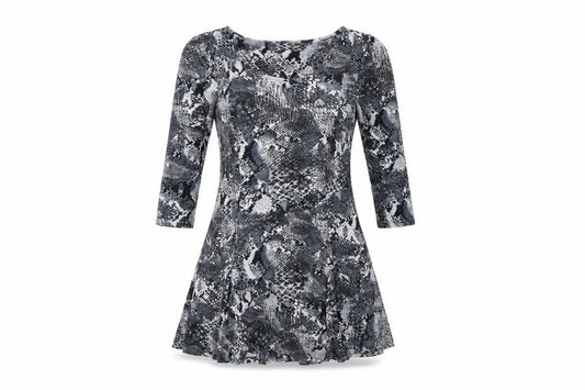 Front view of Marks & Spencer Women's Black Animal Print Dress