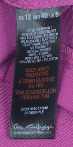 Miss Selfridge Women's Purple Pencil Dress Size 12