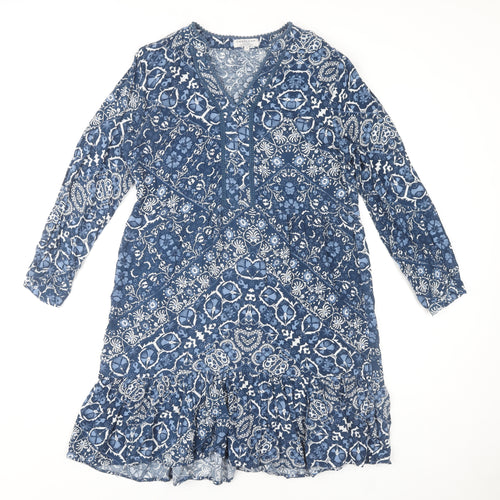 Cerulean Women's Blue Paisley Shift Dress S