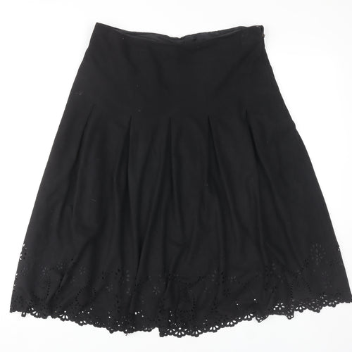 Marks and Spencer Women's Black A-Line Skirt Size 10