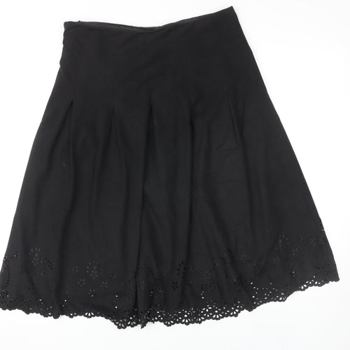 Marks and Spencer Women's Black A-Line Skirt Size 10