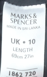 Marks and Spencer Women's Black A-Line Skirt Size 10