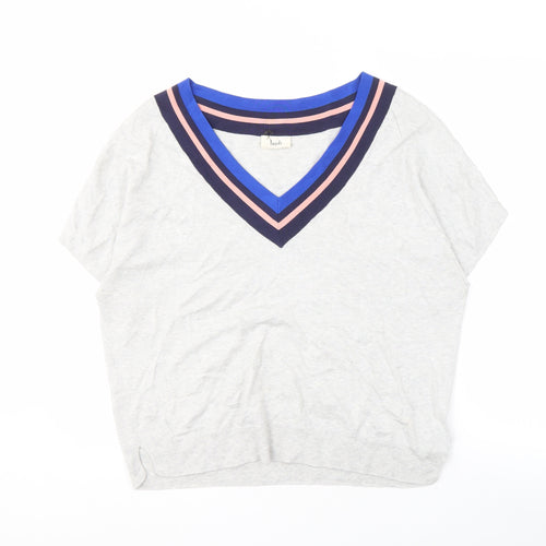 Hush Women's Multicoloured V-Neck Pullover XL Jumper