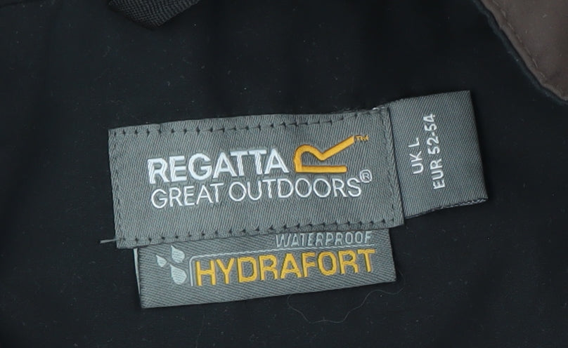 Regatta Men's Brown Waterproof Hooded Rain Jacket L