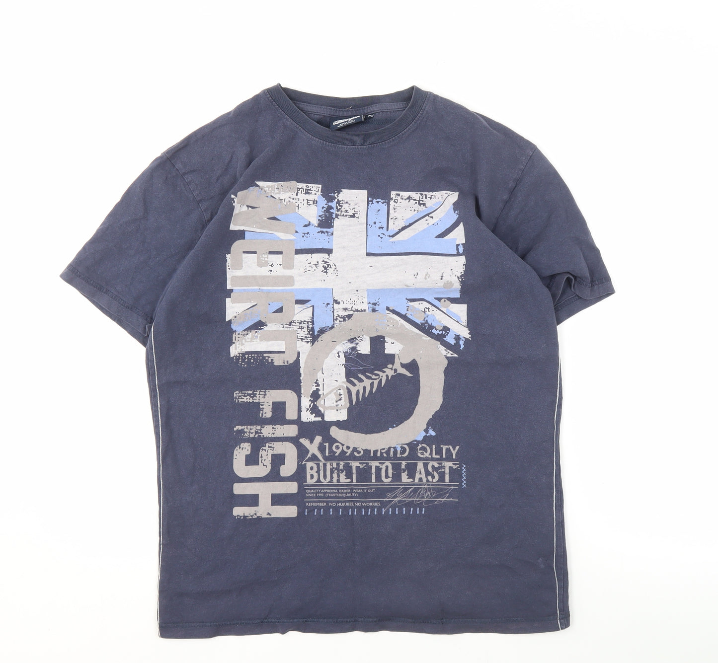 Weird Fish Men's Blue S Graphic T-Shirt, Excellent Condition
