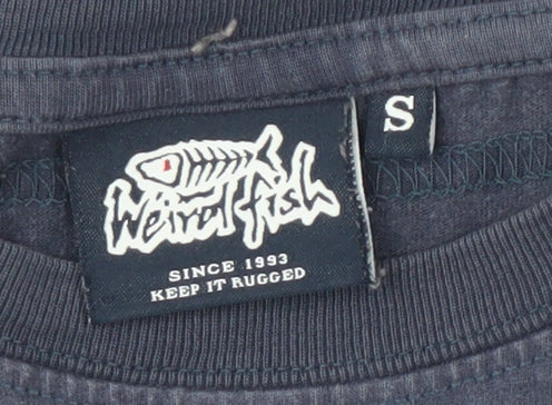 Weird Fish Men's Blue S Graphic T-Shirt, Excellent Condition