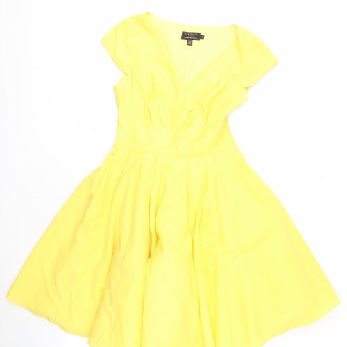 Ted Baker Women Yellow Dress Size L