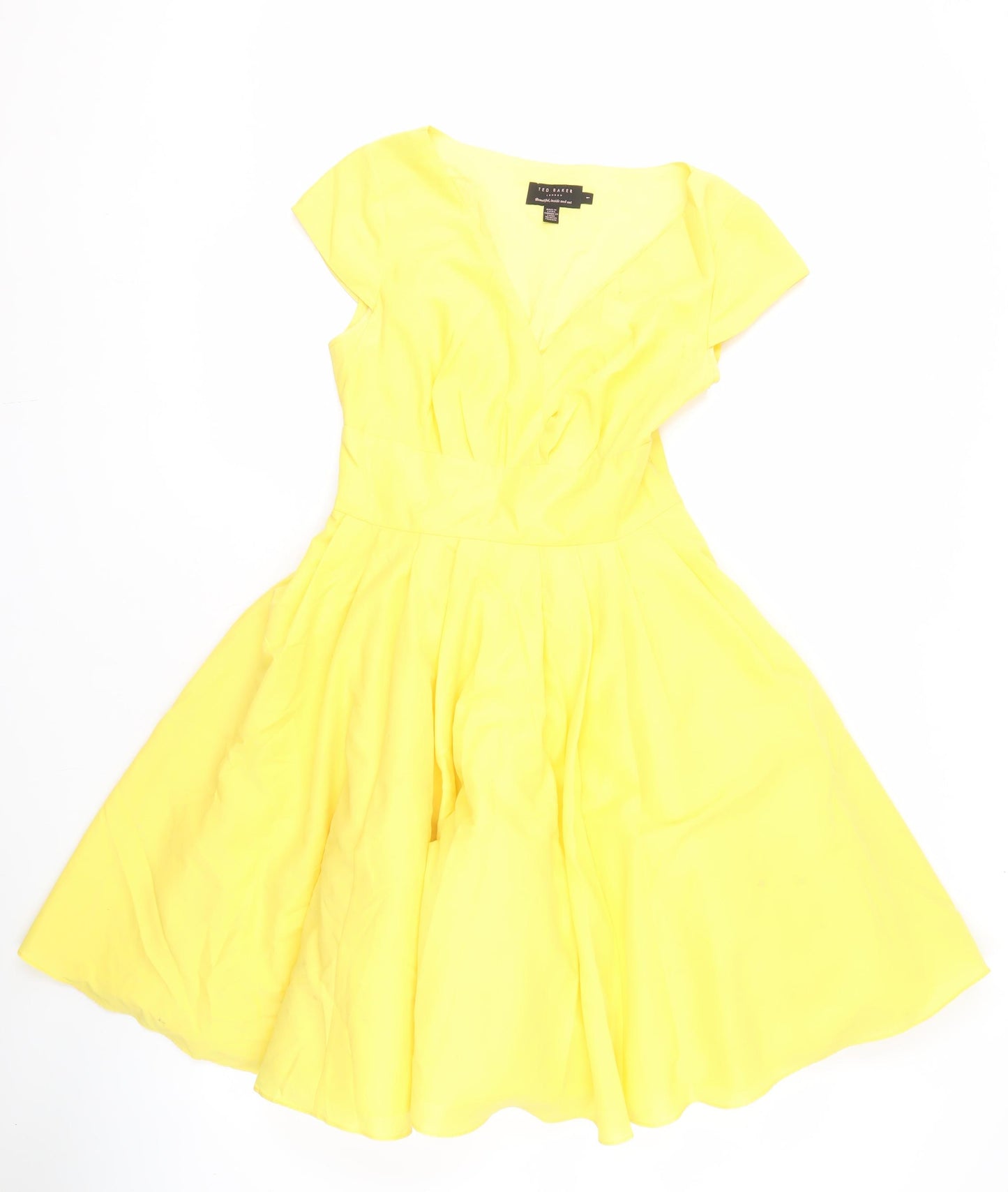 Ted Baker Women Yellow Dress Size L